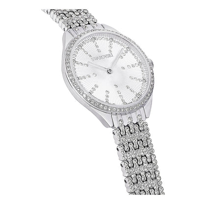 Reloj Attract, Fabricado en Suiza, Brazalete de metal, Tono plateado, Acero inoxidable