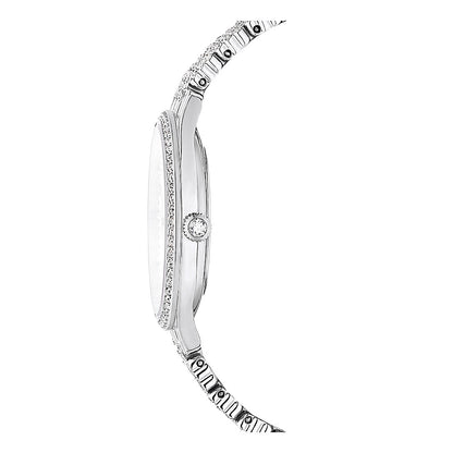 Reloj Attract, Fabricado en Suiza, Brazalete de metal, Tono plateado, Acero inoxidable