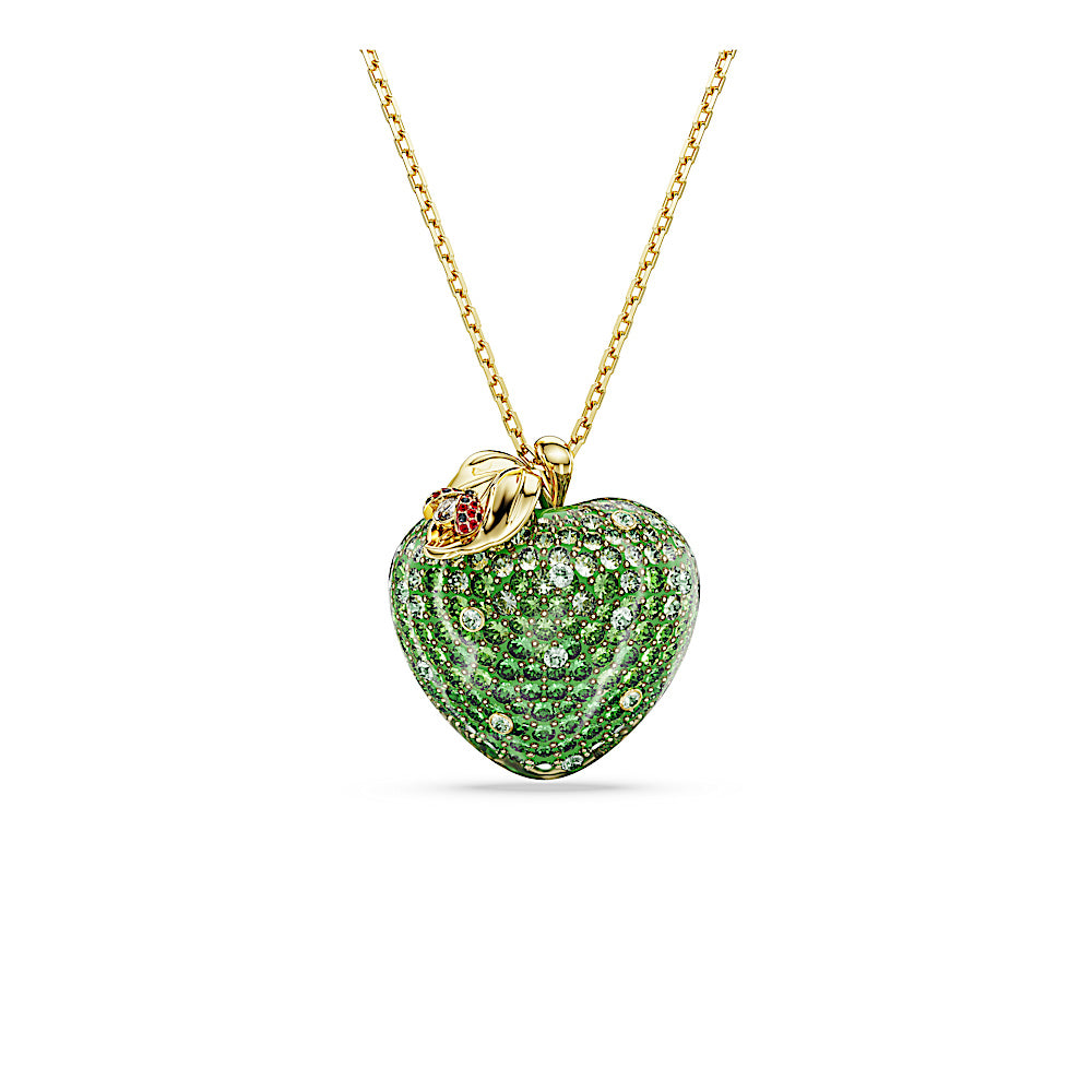 Colgante Idyllia, Tallas mixtas, Manzana, Verde, Baño tono oro