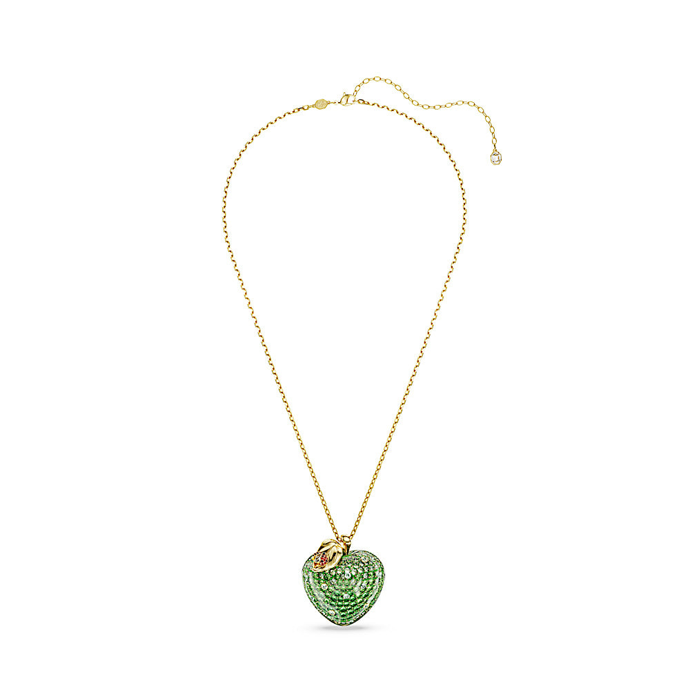 Colgante Idyllia, Tallas mixtas, Manzana, Verde, Baño tono oro