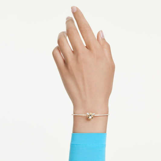 Pulsera Idyllia, Tallas mixtas, Abeja, Multicolor, Baño tono oro