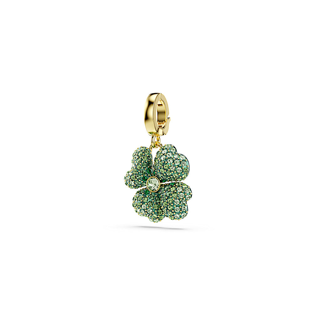 Charm Idyllia, Trébol, Verde, Baño tono oro