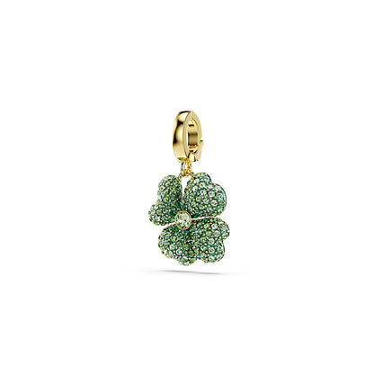 Charm Idyllia, Trébol, Verde, Baño tono oro