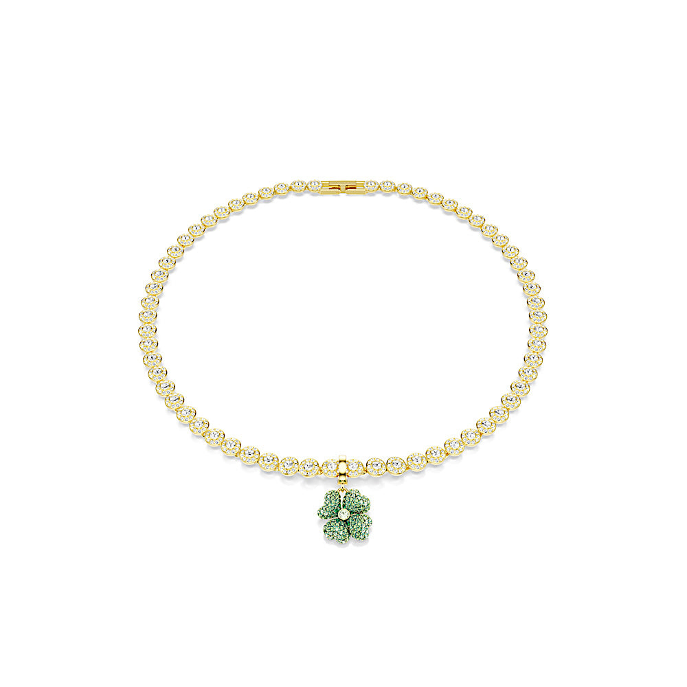 Charm Idyllia, Trébol, Verde, Baño tono oro