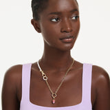 Charm Idyllia, Tallas mixtas, Fresa, Rojo, Baño tono oro