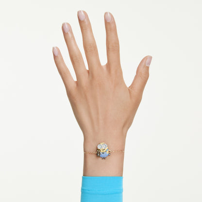 Pulsera Minions Bob, Pavé, Multicolor, Baño tono oro