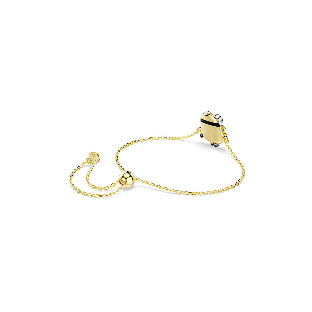 Pulsera Minions Bob, Pavé, Multicolor, Baño tono oro