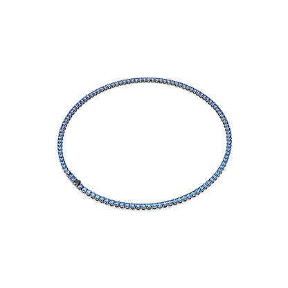 Collar Tennis Matrix, Talla redonda, Azul, Baño de rutenio