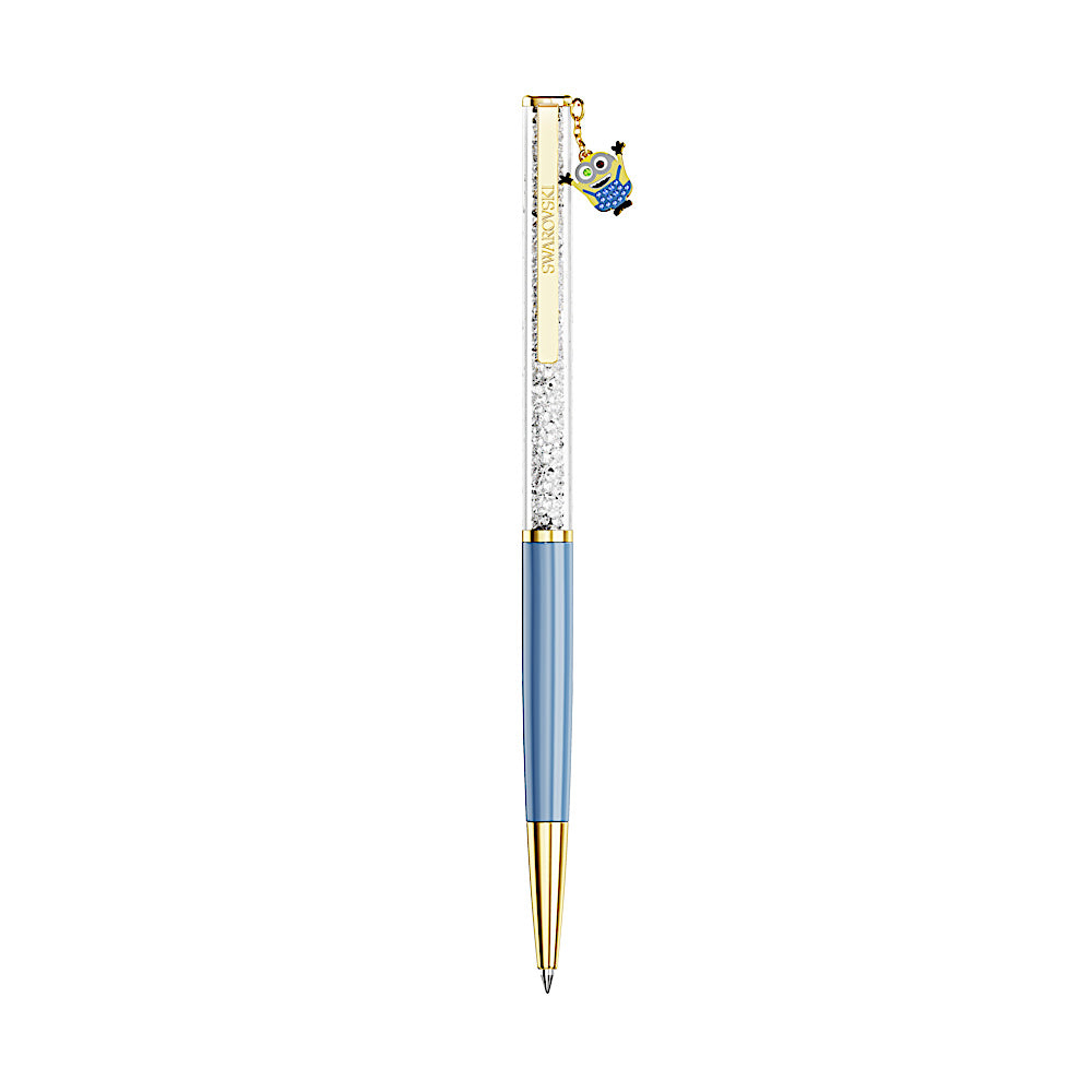 Bolígrafo Crystalline, Minions, Azul, Baño tono oro