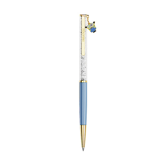 Bolígrafo Crystalline, Minions, Azul, Baño tono oro