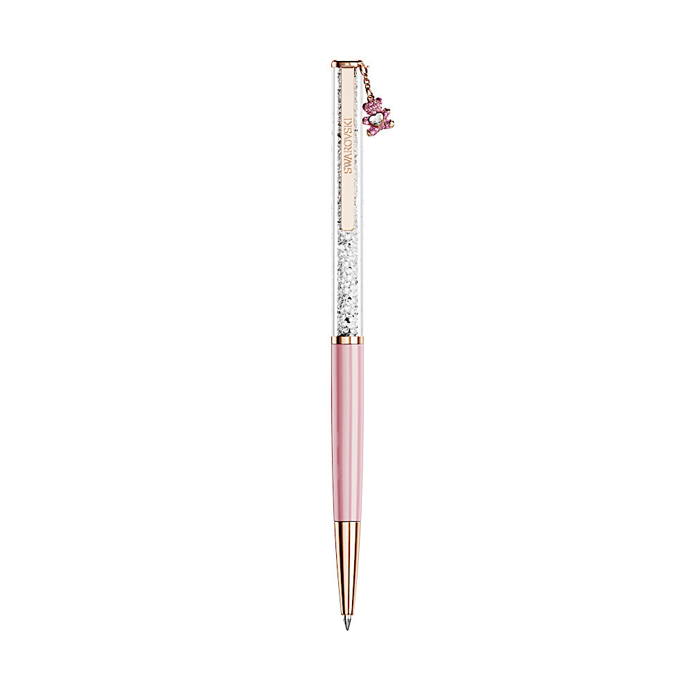 Bolígrafo Crystalline, Osito, Rosa, Lacado rosa, baño tono oro rosa