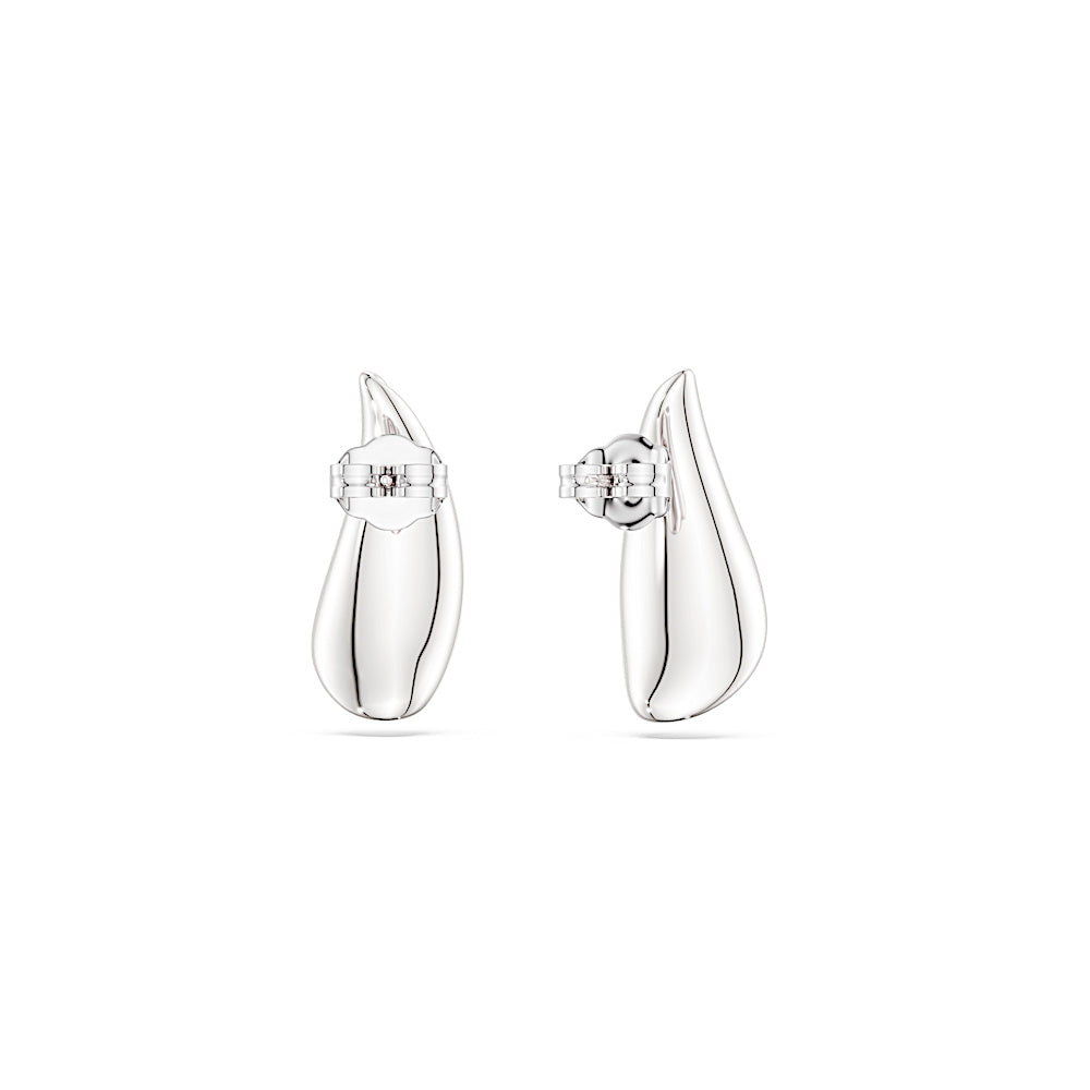Pendientes Classica, Talla redonda, Blancos, Plata de ley