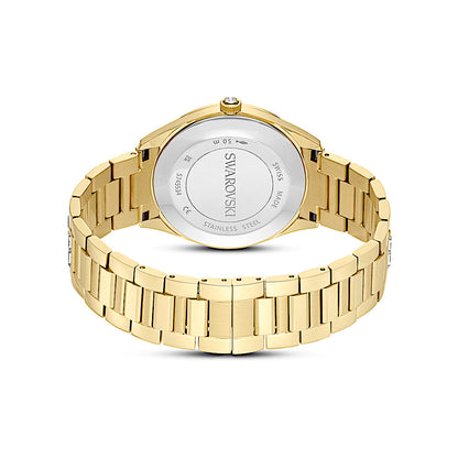 Reloj Matrix date, Fabricado en Suiza, Brazalete de metal, Tono dorado, Acabado tono oro