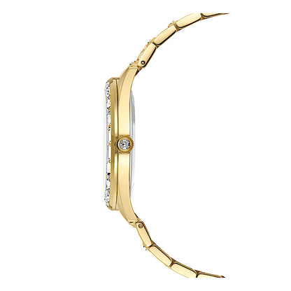 Reloj Matrix date, Fabricado en Suiza, Brazalete de metal, Tono dorado, Acabado tono oro