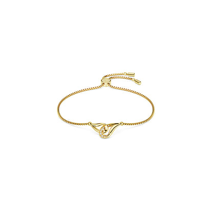 Pulsera Classica, Talla redonda, Entrelazado, Blanca, Plata de ley, acabado en oro de 18 quilates