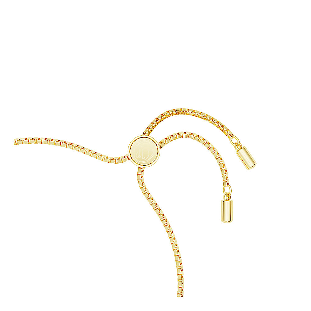Pulsera Classica, Talla redonda, Entrelazado, Blanca, Plata de ley, acabado en oro de 18 quilates