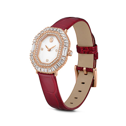 Reloj Matrix octagon, Correa de piel, Tono oro rosa, Acabado tono oro rosa