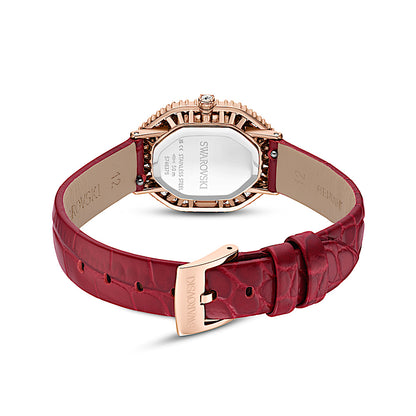 Reloj Matrix octagon, Correa de piel, Tono oro rosa, Acabado tono oro rosa