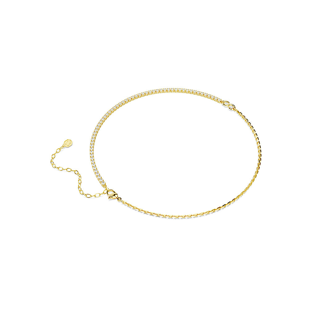 Collar Matrix, Talla redonda, Blanco, Acabado en oro de 18 quilates