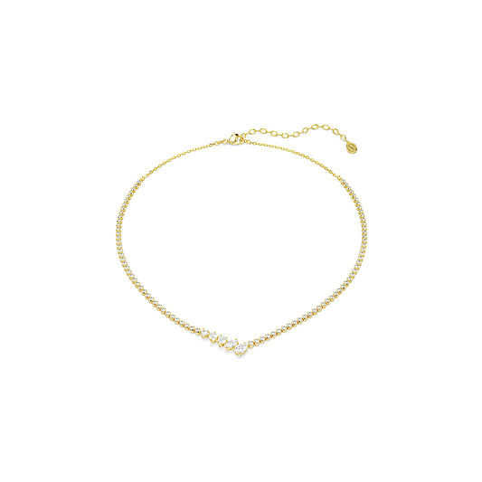Collar Mesmera, Tallas mixtas, Blanco, Acabado en oro de 18 quilates