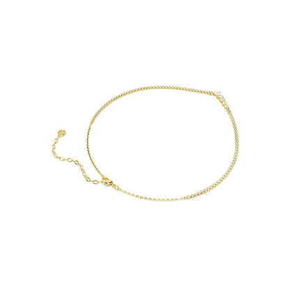 Collar Mesmera, Tallas mixtas, Blanco, Acabado en oro de 18 quilates