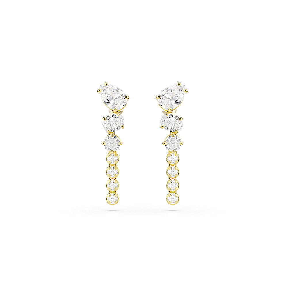 Pendientes Mesmera, Tallas mixtas, Blancos, Acabado en oro de 18 quilates
