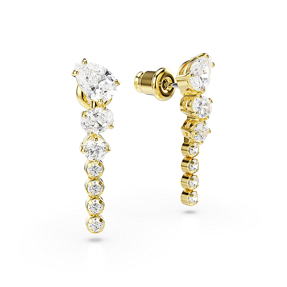 Pendientes Mesmera, Tallas mixtas, Blancos, Acabado en oro de 18 quilates