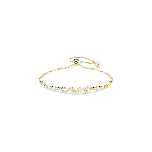 Pulsera Mesmera, Tallas mixtas, Blanca, Acabado en oro de 18 quilates