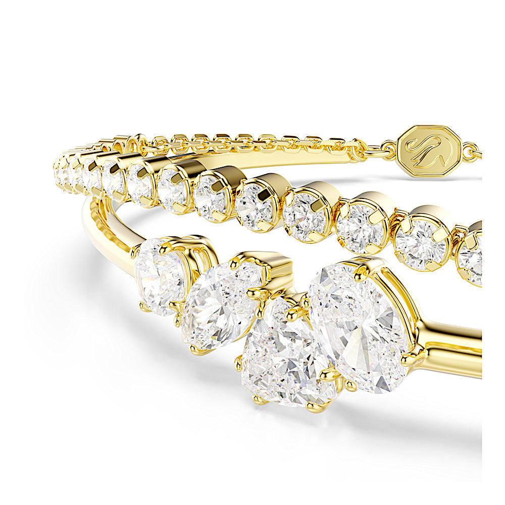 Pulsera Mesmera, Tallas mixtas, Blanca, Acabado en oro de 18 quilates