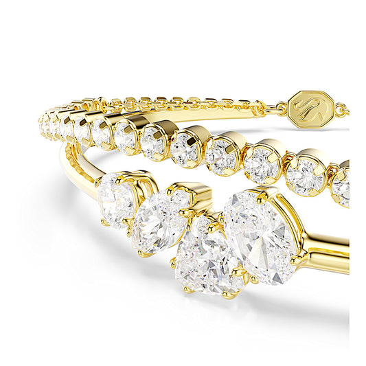 Pulsera Mesmera, Tallas mixtas, Blanca, Acabado en oro de 18 quilates