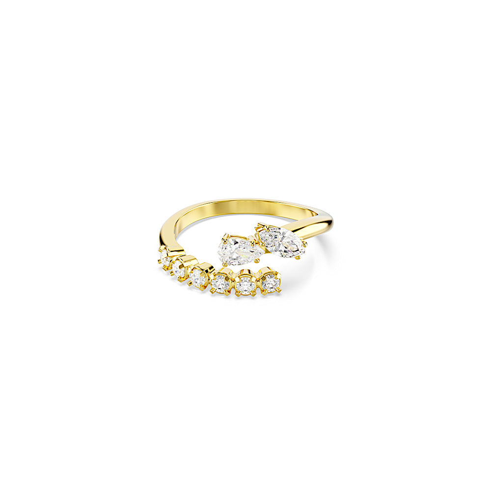 Anillo abierto Mesmera, Tallas mixtas, Blanco, Acabado en oro de 18 quilates