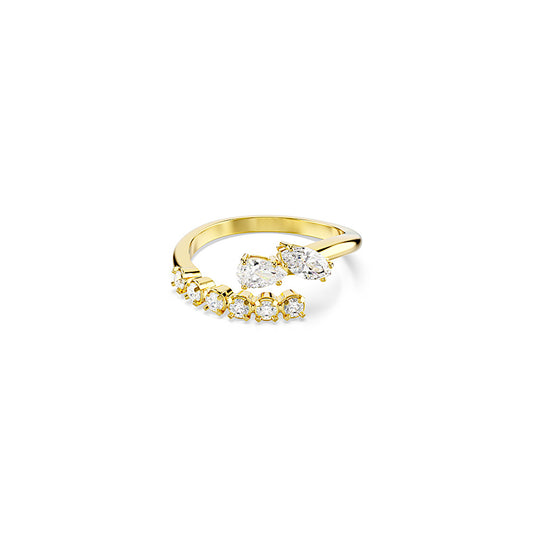 Anillo abierto Mesmera, Tallas mixtas, Blanco, Acabado en oro de 18 quilates