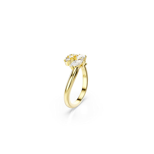 Anillo abierto Mesmera, Tallas mixtas, Blanco, Acabado en oro de 18 quilates