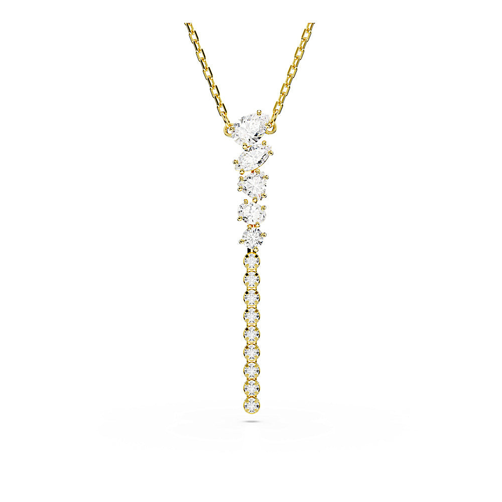 Collar en Y Mesmera, Tallas mixtas, Blanco, Acabado en oro de 18 quilates