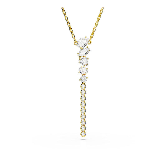 Collar en Y Mesmera, Tallas mixtas, Blanco, Acabado en oro de 18 quilates