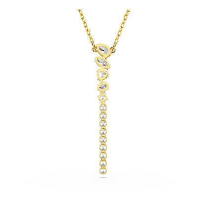 Collar en Y Mesmera, Tallas mixtas, Blanco, Acabado en oro de 18 quilates