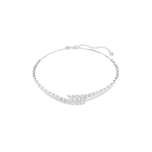 Collar Mesmera, Talla marquisa, Blanco, Baño de rodio