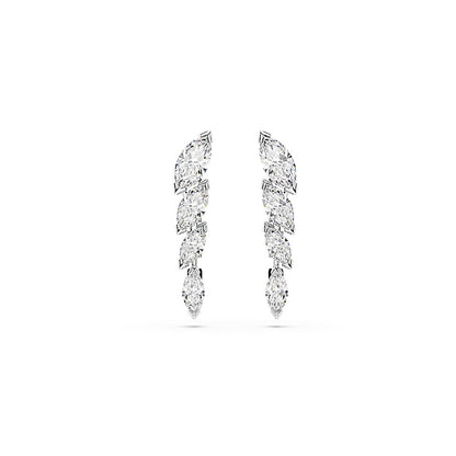 Pendientes Mesmera, Talla marquisa, Blancos, Baño de rodio