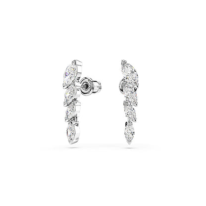 Pendientes Mesmera, Talla marquisa, Blancos, Baño de rodio