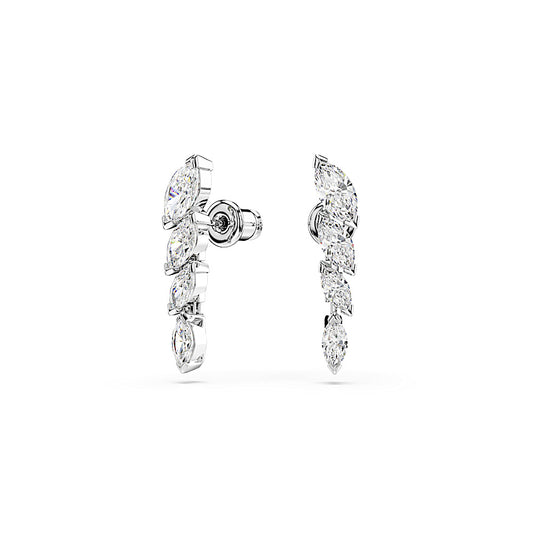 Pendientes Mesmera, Talla marquisa, Blancos, Baño de rodio