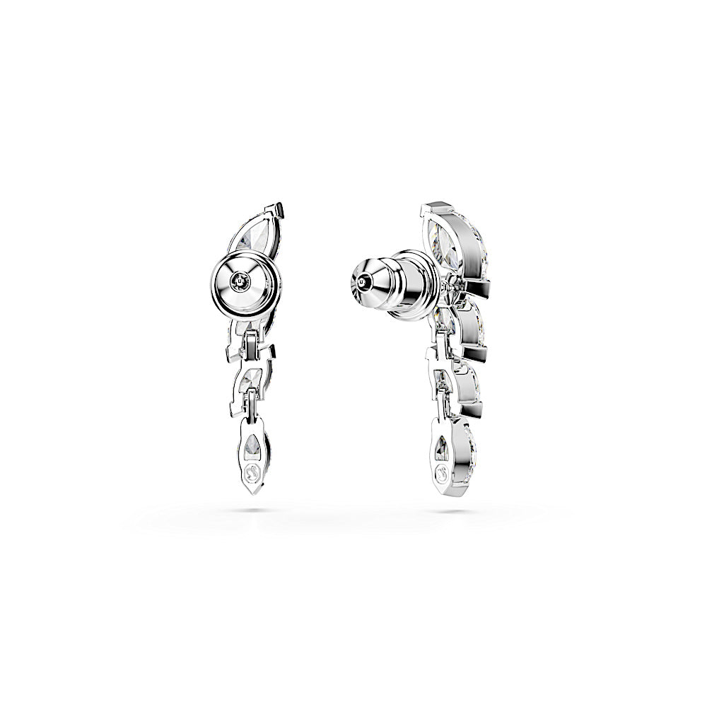 Pendientes Mesmera, Talla marquisa, Blancos, Baño de rodio