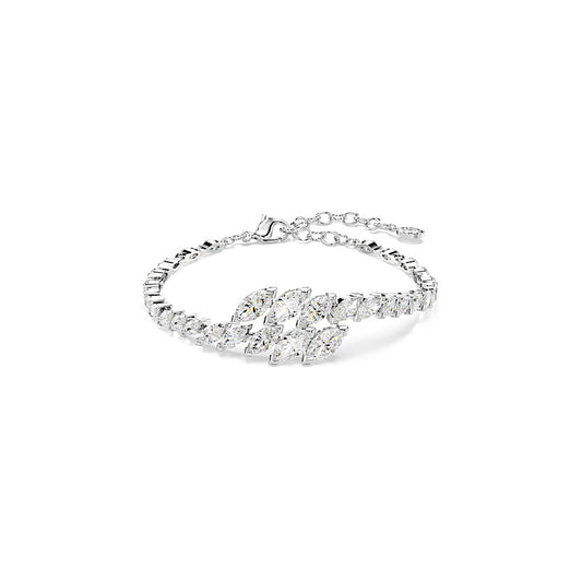 Pulsera Mesmera, Talla marquisa, Blanca, Baño de rodio