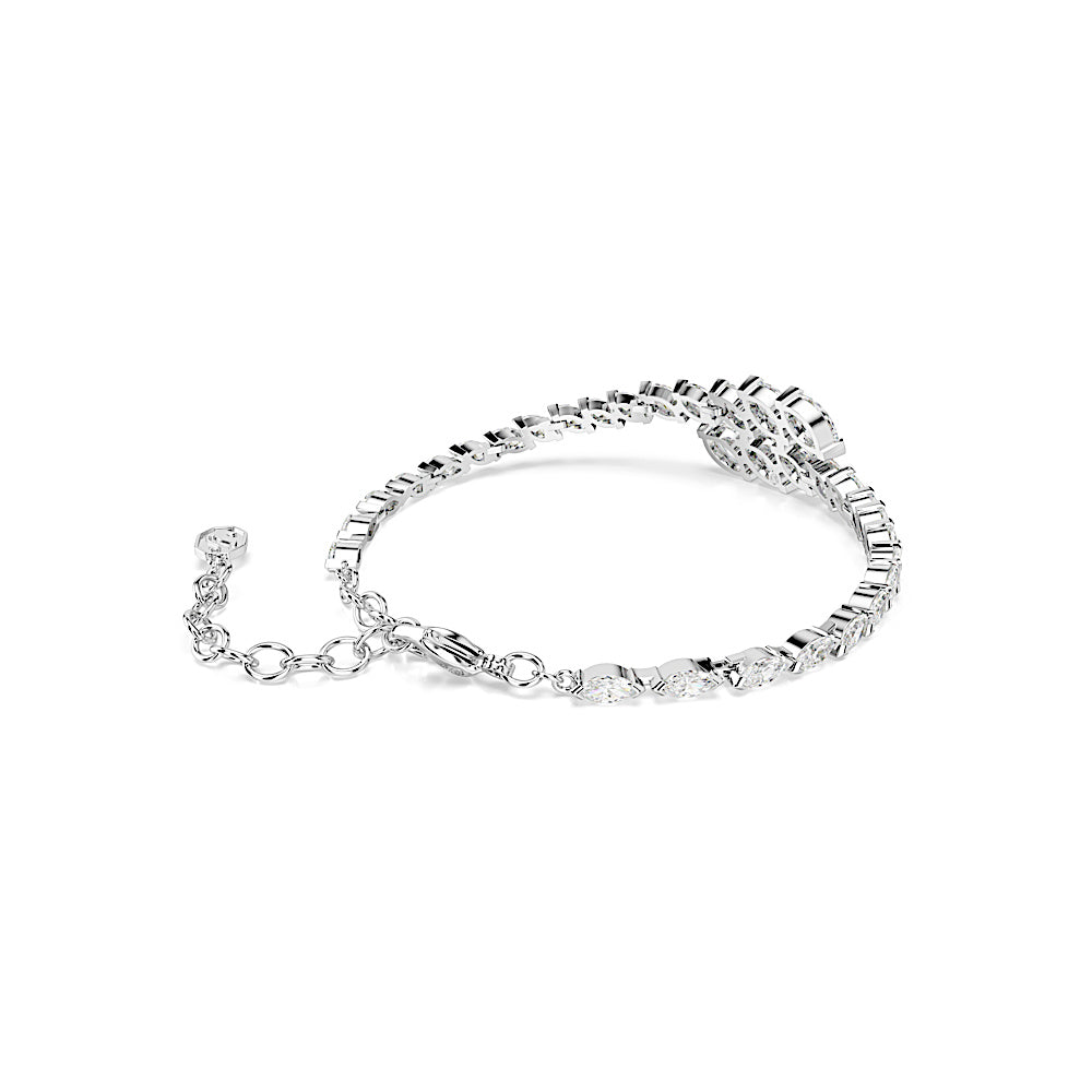 Pulsera Mesmera, Talla marquisa, Blanca, Baño de rodio