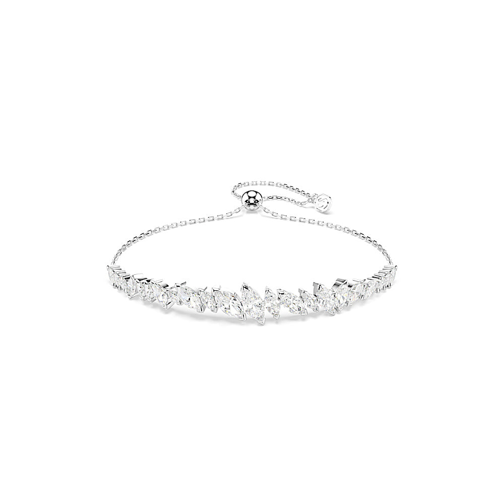 Pulsera Mesmera, Talla marquisa, Blanca, Baño de rodio