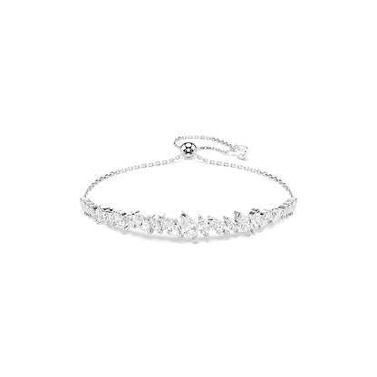 Pulsera Mesmera, Talla marquisa, Blanca, Baño de rodio