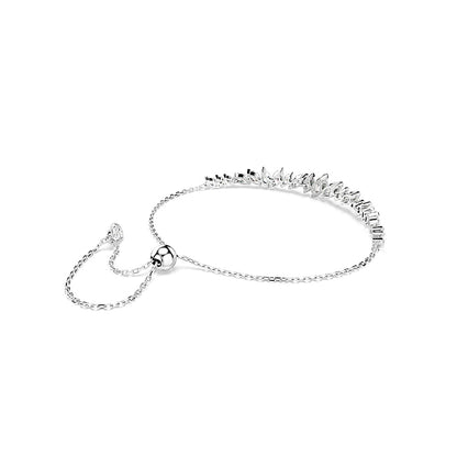 Pulsera Mesmera, Talla marquisa, Blanca, Baño de rodio