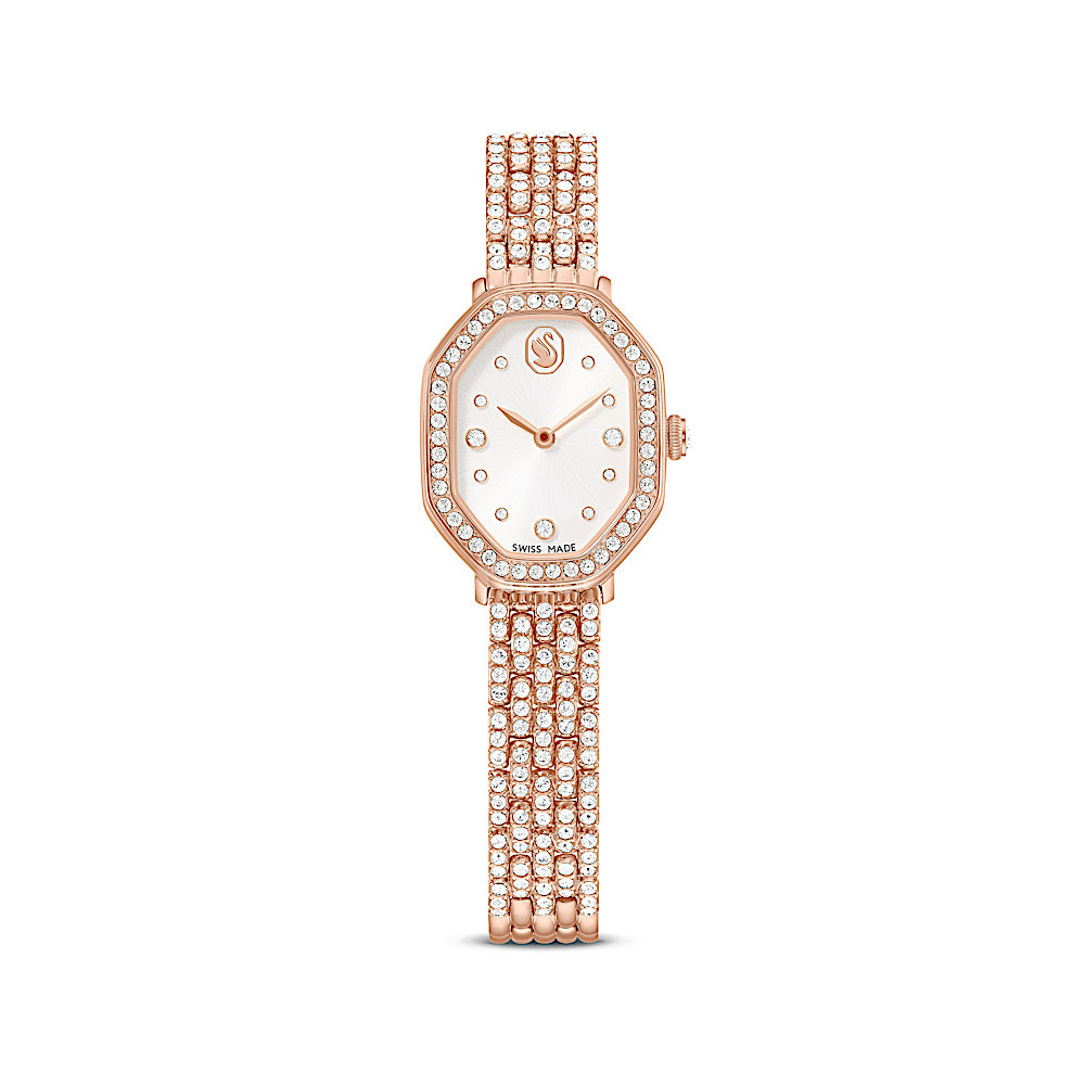 Reloj Dextera octagon, Fabricado en Suiza, Brazalete de metal, Tono oro rosa, Acabado tono oro rosa