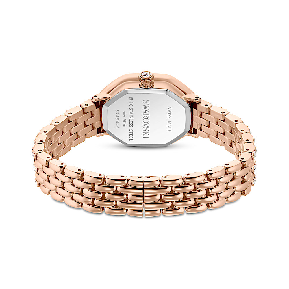 Reloj Dextera octagon, Fabricado en Suiza, Brazalete de metal, Tono oro rosa, Acabado tono oro rosa