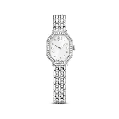 Reloj Dextera octagon, Fabricado en Suiza, Brazalete de metal, Tono plateado, Acero inoxidable