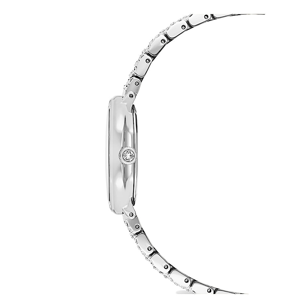 Reloj Dextera octagon, Fabricado en Suiza, Brazalete de metal, Tono plateado, Acero inoxidable